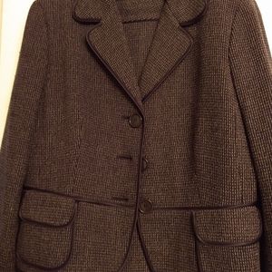 Suit (skirt & jacket-black & gray)